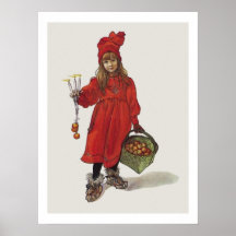 Kleines schwedisches Mädchen Carl Larssons: Brita  Plakatdruck