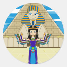 Kleopatra am großen Sphinx-Aufkleber