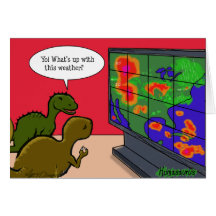 Klimawandel-Dinosaurier Grußkarte