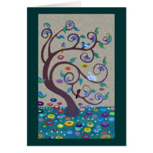 Klimt Baum Grußkarten
