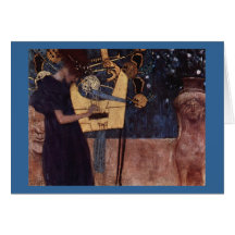 Klimt Gustav die Musik Grußkarten