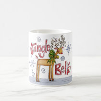 Klingel-Bell-Weihnachtsbecher - niedliches Ren tassen
