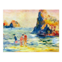 Klippen bei Guernsey durch Pierre Renoir Postkarte