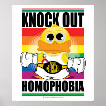 Klopfen Sie heraus Homophobie Posterdrucke