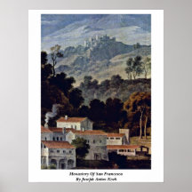 Kloster von San Francesco durch Joseph Anton Koch Plakat