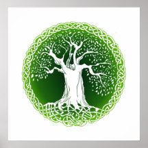 Klugheits-Baum (grüne Version) Posterdrucke