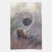 Knoblauch, Wein und Kräuter Mojo Geschirrtuch Küchenhandtuch