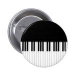 Knopf-Abzeichen - Klavier-Tastatur Schwarz-weiß Anstecknadelbutton