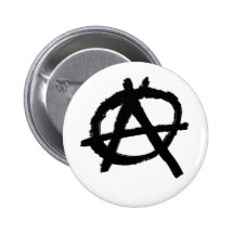 Knopf der Anarchie-(Schwarzes) Anstecknadelbutton