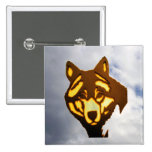 Knopf des Wolf-1 Anstecknadelbutton