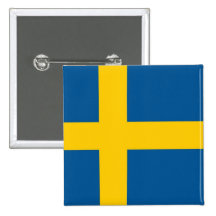 Knopf mit Flagge von Schweden Button