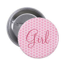 Knopf: Rosa Mädchen Button