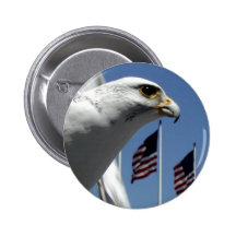 Knopf, "Vogel und Flaggen " Anstecknadelbutton