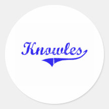 Knowles Familienname-Klassiker-Art Runder Aufkleber