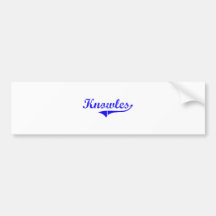 Knowles Familienname-Klassiker-Art Auto Aufkleber