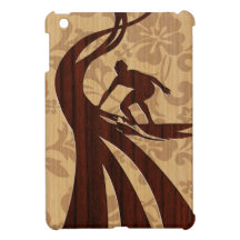 Koa hölzernes Tiki Ailani Surfbrett iPad MiniHülle