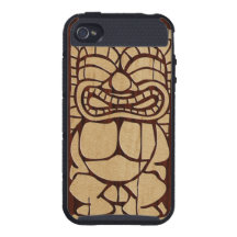 Koa hölzernes Tiki Ailani Surfbrett iPhone 4 Hülle