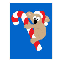 Koala-Bärn-Zuckerstange Postkarte