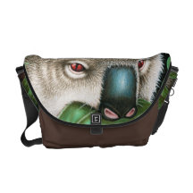 Koala, der eine Blatt-Rickshaw-Bote-Tasche kaut Kurier Taschen