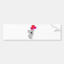Koala-Herz-Ballone Autosticker