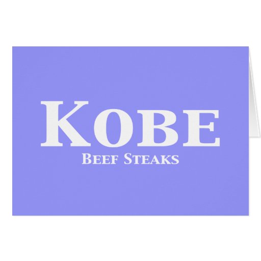 Kobe-Rindfleisch-Steak-Geschenke Karte