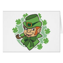 Kobold-Cartoon-St Patrick Tag Karten