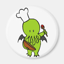 Koch zusammen mit Cthulhu Magnete