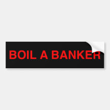 Kochen Sie einen Banker-Autoaufkleber