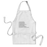 Kochen von Geboten Schürzen
