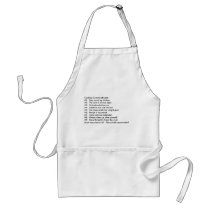 Kochen von Geboten schürzen