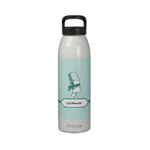 Kochs-Emblem-Wasser-Flasche in der Minze Trinkflaschen