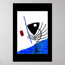 Köder-u. Haken-Plakat