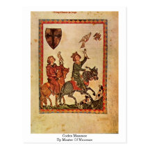 Kodex Manesse durch Meister von Manesse Postkarten