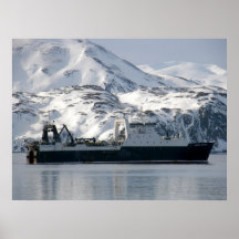Kodiak-Unternehmen, Fabrik-Schleppnetzfischer im n Posterdruck