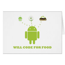 Kodiert für Nahrung (androider Softwareentwickler) Grußkarten
