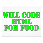 Kodiert HTML für Nahrung Personalisierte Ankündigungskarte