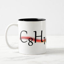 Koffein-chemische Formel-Kaffeetasse tassen