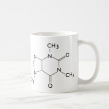 Koffein-chemische Struktur-Becher Kaffeetasse