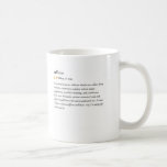 Koffein - städtischer Wörterbuchbecher Tasse