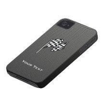 Kohlenstoff-Faserblick Zielflagge iPhone 4 Case-Mate Hüllen