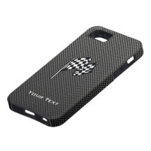 Kohlenstoff-Faserblick Zielflagge iPhone 5 Etuis