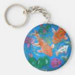 Koi Fische und Lotus lilys Schlüsselbänder