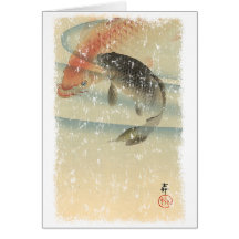 Koi Grußkarte