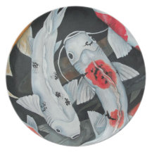 Koi Kunst-Platte Teller