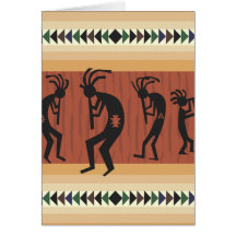 Kokopelli Stammes- Entwurf Karten
