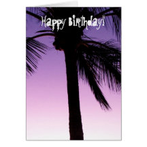 Kokosnüsse im Wind; Alles Gute zum Geburtstag Karten