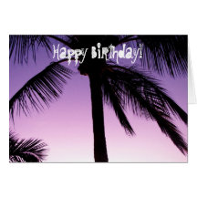 Kokosnüsse im Wind; Alles Gute zum Geburtstag Grußkarten
