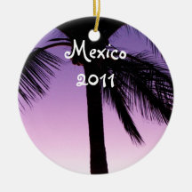 Kokosnüsse im Wind; Mexiko-Andenken Weihnachtsbaum Ornament