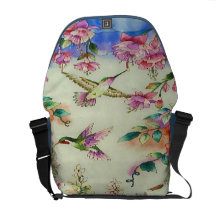 Kolibri-Blumen-Rickshaw-Laptop-Tasche schön Kuriertasche