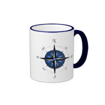 Kompass-Rose Tee Tasse
